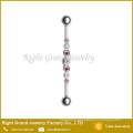 Rhinestone Stainless Steel Industrial Barbell Jewelry